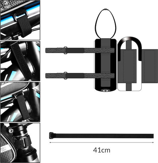 Suport Telefon Bicicletă Maxim 7 inci Impermeabil Monzana Negru Suport Power Bank Căști 20x11.5x11 Cm