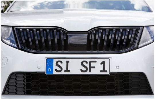 Car License Plate Frames Back Plastic 11.2 x 11.2cm Black 2pcs