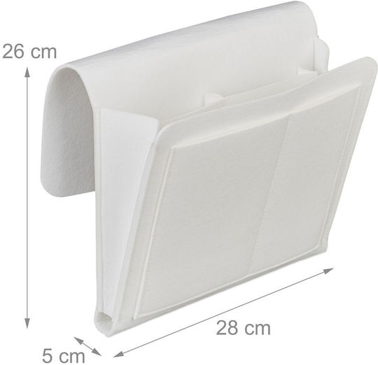 Organizator telecomenzi canapea Relaxdays alb 26 x 28 x 5 cm