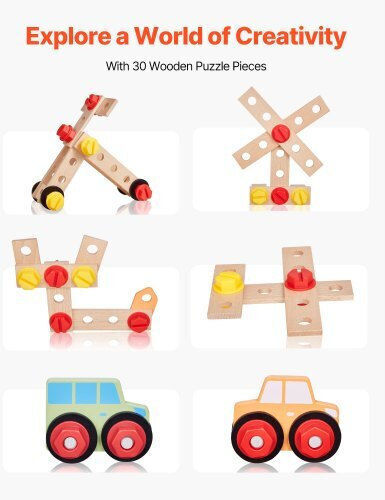 Vevor Wooden Kids Working Bench for 3+ Years 62 Pieces