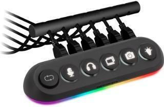 Hub USB Streamplify Desk 5 5x USB RGB Schwarz
