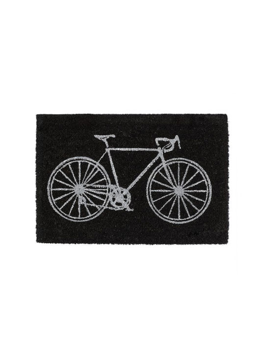Relaxdays Covor de Intrare din Cocos cu Suport Antiderapant Negru 60x40buc Grosime 15mm