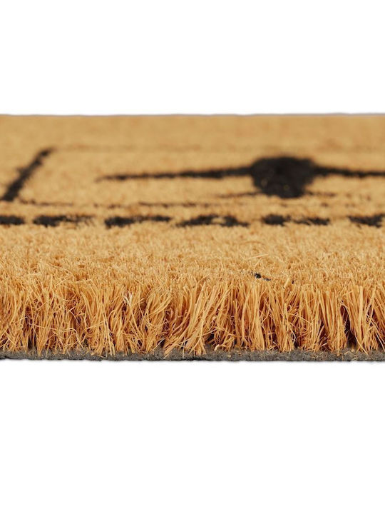 Relaxdays Covor de Intrare din Cocos cu Suport Antiderapant Maro 60x40buc Grosime 15mm