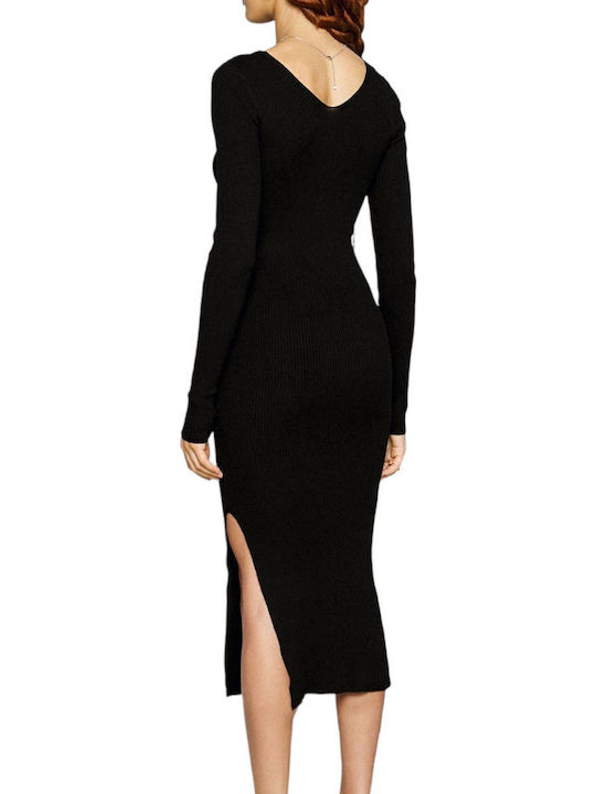Life Midi Dress Knitted Black