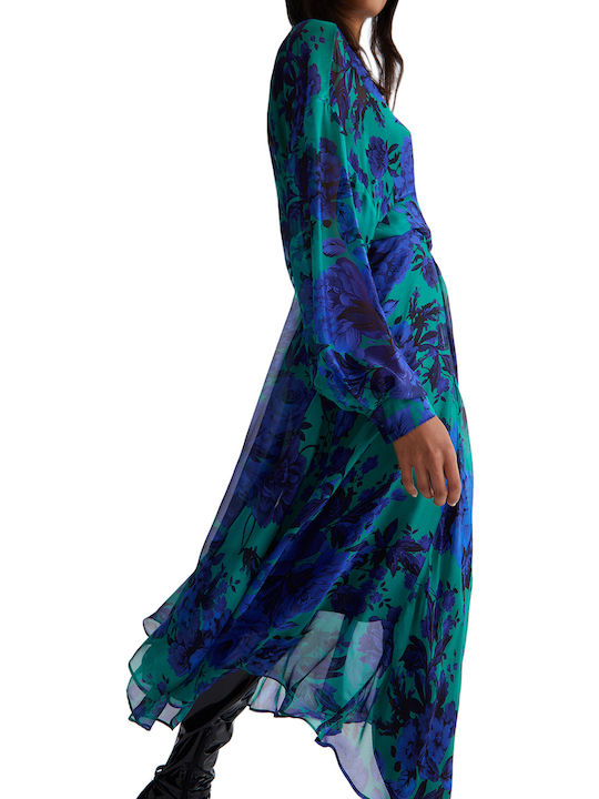 Midi Evening Shirt Dress Wrap Floral CF3337T3079 W9470