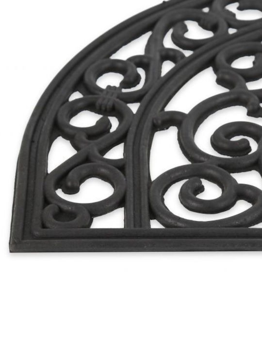 Relaxdays Covor de Intrare Antiderapant din Cauciuc Negru 60x40buc Grosime 10mm