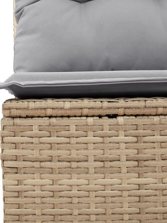 Wohnzimmer Ecksofa Außenbereich Rattan mit Kissen 55x62x69cm