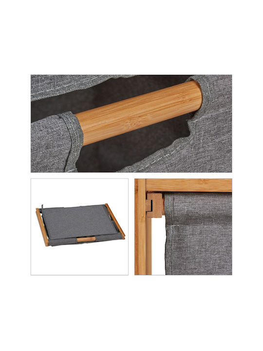 Stoff Schuhschrank aus Bambus 96x44x34cm