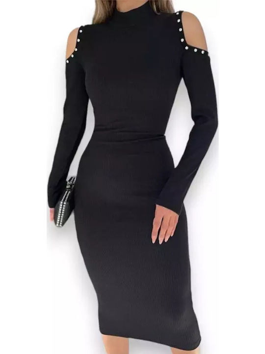 Midi Damenkleid Schwarz