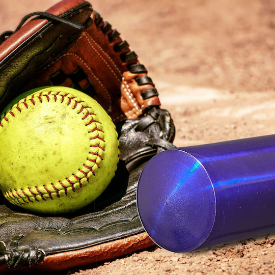 Bâtă de baseball din aluminiu albastră 86 x 5 cm