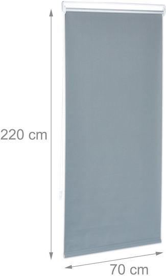 Relaxdays Roller Blinds Partial Blackout Gray W70xH220cm