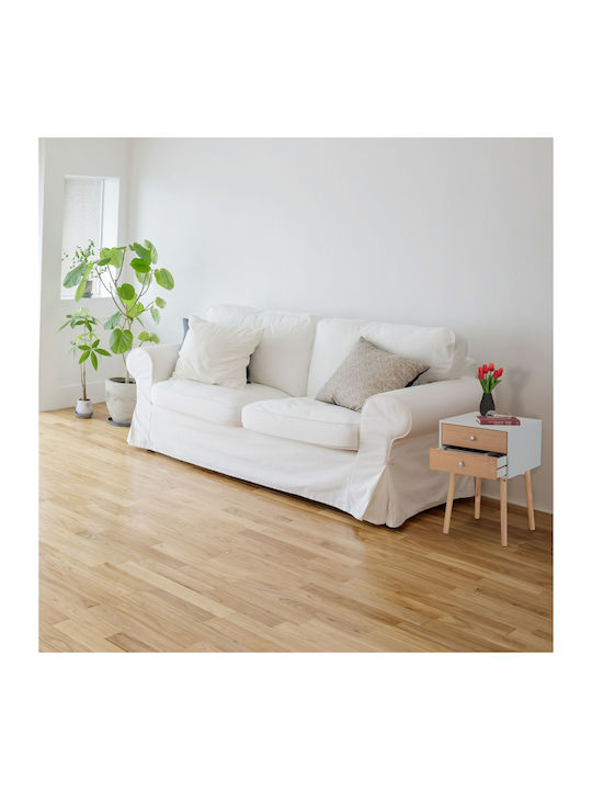 Κομοδίνο Ξύλινο Λευκό 40x60x40cm