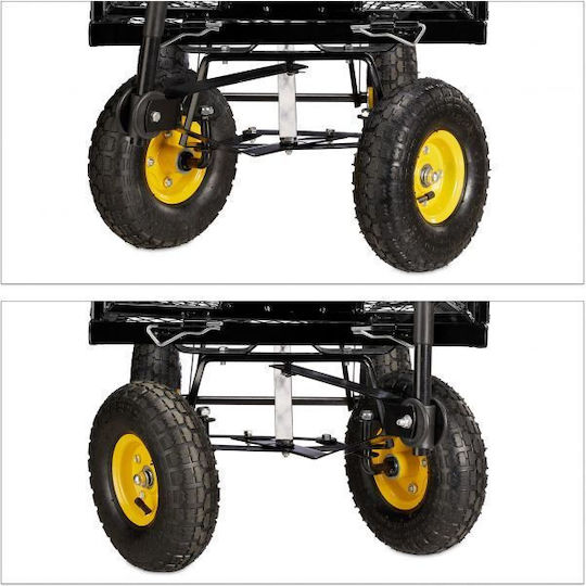 Relaxdays Transport Trolley Black Maximum Load 500 Kg 83 X 51 X 110 Cm