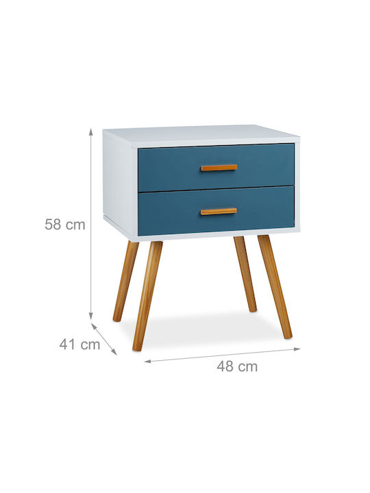 Комод Дървен Бял 41x58x48см