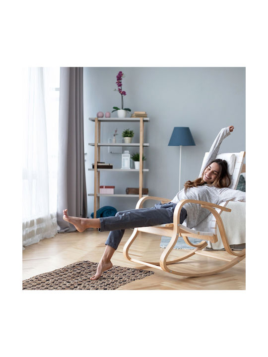Relaxdays Lucrat manual Covor Rectangular din iută Bej-negru