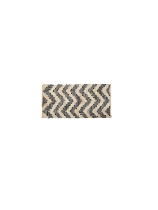 Relaxdays Antiderapant Covor Rectangular Bumbac Black-beige