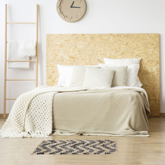 Relaxdays Αντιολισθητικό Χαλί Ορθογώνιο Βαμβακερό Beige-black 80x50cm