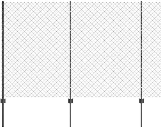 vidaXL Wire Fencing Galvanized with PVC Coating Gray 1.6x10m