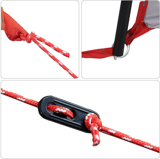vidaXL Къмпинг Сцена Сива За 10 Човека 435x255x216см