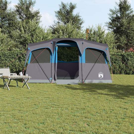 vidaXL Sommer Campingzelt Grau Für 10 Personen 435x255x216cm