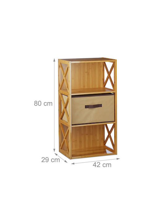 Bibliotecă Natural 80x42x29cm