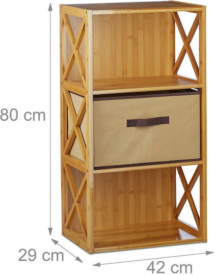 Βιβλιοθήκη Natural 80x42x29εκ.