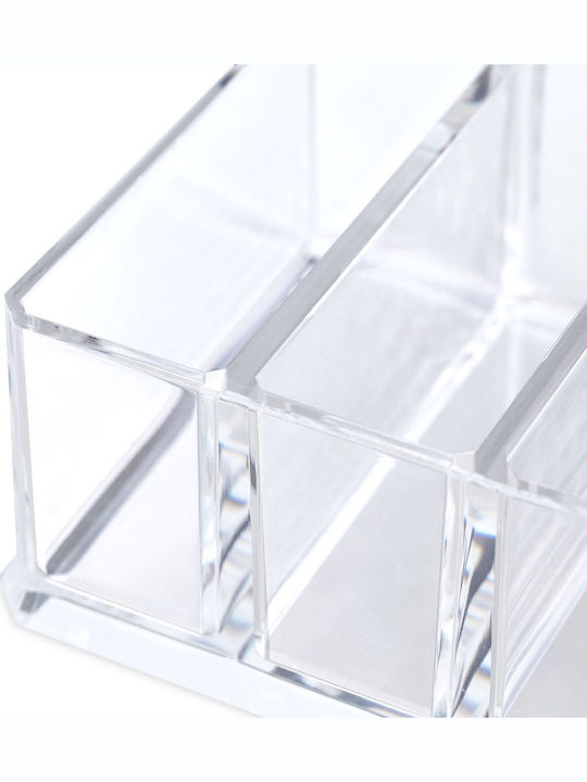 Relaxdays Organizator Sertar Cu Separatoare Transparent 25.5x9x5cm