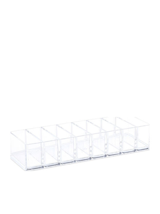Relaxdays Organizator Sertar Cu Separatoare Transparent 25.5x9x5cm