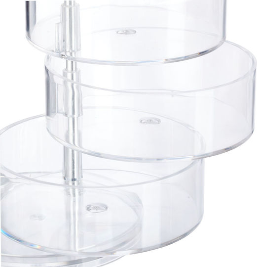 Relaxdays Cutie De Organizare Cosmetice Cu Separatoare Transparentă 13.5x11.5cm