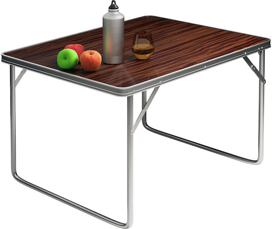 Masa pentru spații exterioare mici Aluminiu Pliabil Maro 80x60x70buc