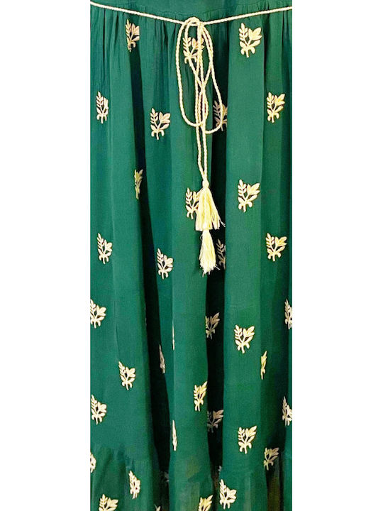 Maxi Φόρεμα Green/cream