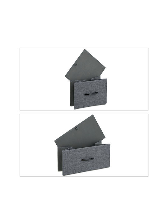 Comoda pentru Dormitor Metalică cu 8 sertare Gri cu Acoperire Textilă 100x30x100buc