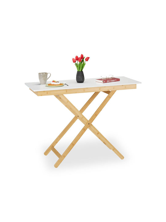 Tisch Küche Klappbar Holz mit Zementgestell 105x50cm