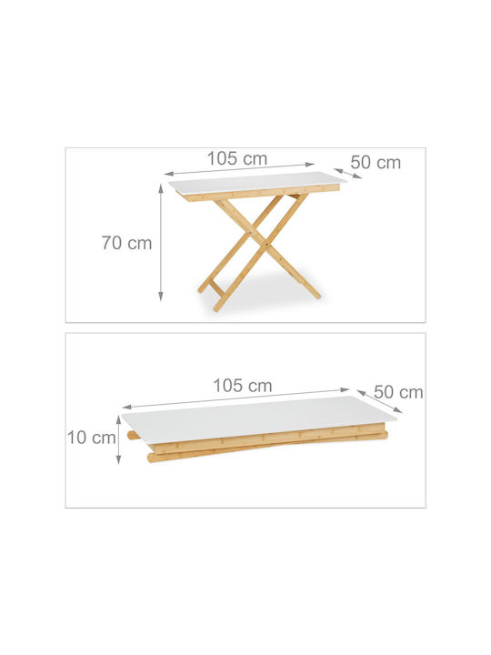 Tisch Küche Klappbar Holz mit Zementgestell 105x50cm