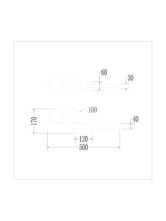 Eko Light Modern Leuchte Wand mit Integrierter LED Schwarz