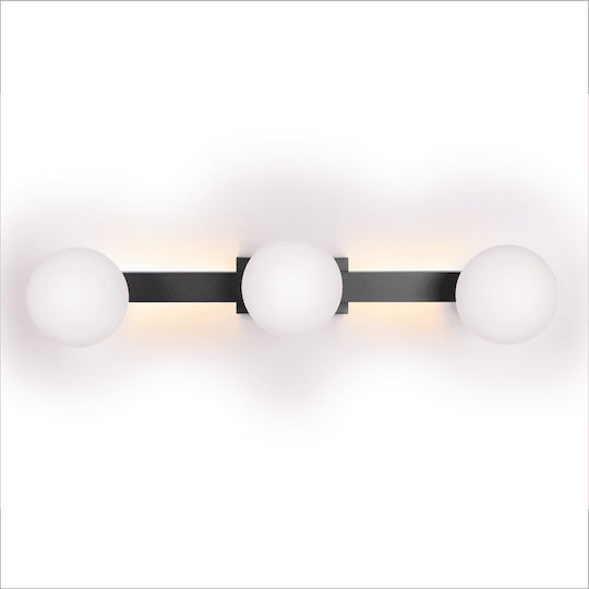 Eko Light Πλαφονιέρα Οροφής Μαύρη με Ενσωματωμένο LED