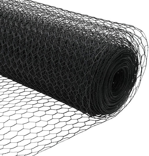 vidaXL Wire Fencing Galvanized with PVC Coating Set Gray 1.4x10m
