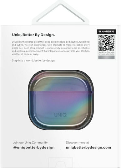 Uniq Θήκη Σιλικόνης με Γάντζο Midnight Quartz για Apple AirPods 4