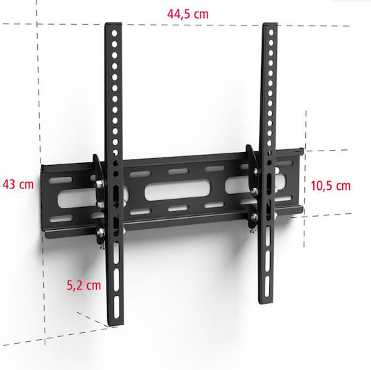 HAMA 00220808 Стенна Телевизионна Стойка До 75" Черна