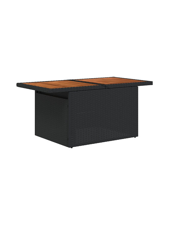 Garten- und Outdoor-Möbelsets Wohnzimmer Typsatz 7 Stück Schwarz mit Kissen