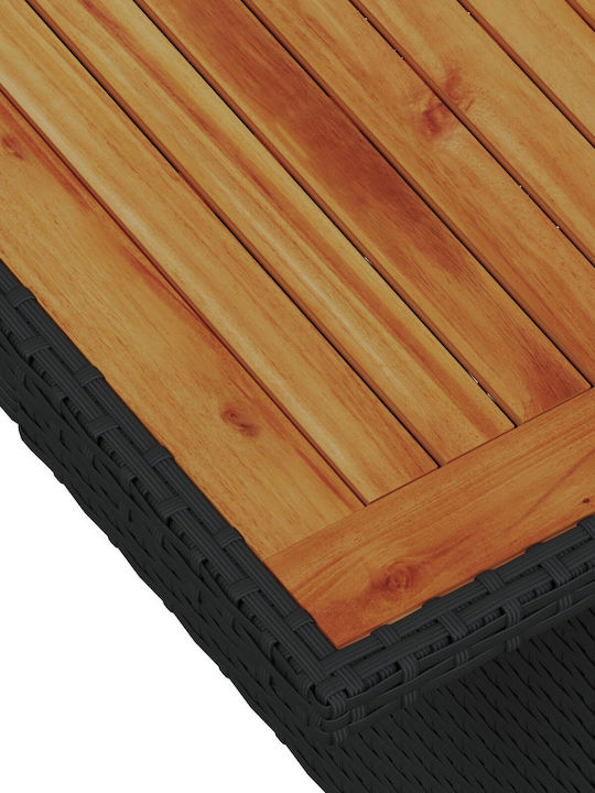 Garten- und Outdoor-Möbelsets Wohnzimmer Typsatz 7 Stück Schwarz mit Kissen
