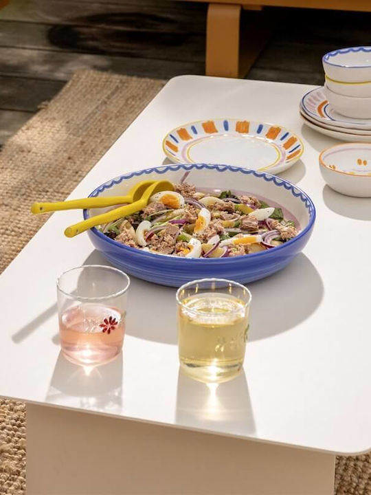 &Klevering Porcelain Salad Bowl Blue 30x30cm