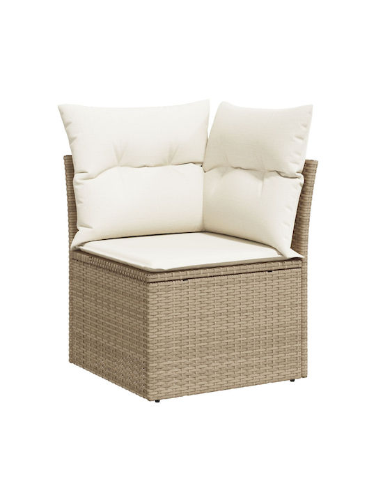 Garten- und Outdoor-Möbelsets Typsatz Wohnzimmer 9 Stück Beige mit Kissen