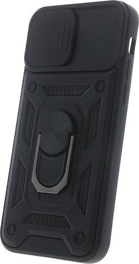 TelForceOne Defender Slide Back Cover Plastic / Silicone Black (Motorola Moto G15, TFO)