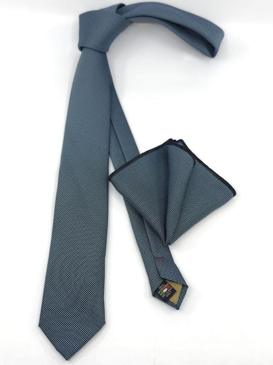 Legend Accessories Σετ Ανδρικής Γραβάτας με Σχέδια σε Μπλε Χρώμα