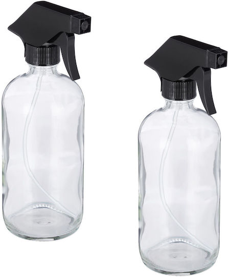 Set 2 sticle spray 500ml transparent Relaxdays