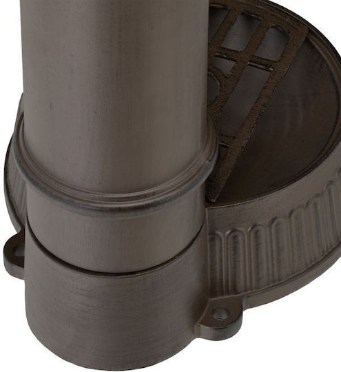 Antike Gartenbrunnen Aus Gussaluminium Edelstahl Goldener Wasserhahn Relaxdays Maße Ca 72 X 26 X 31 Cm Dunkelbraun
