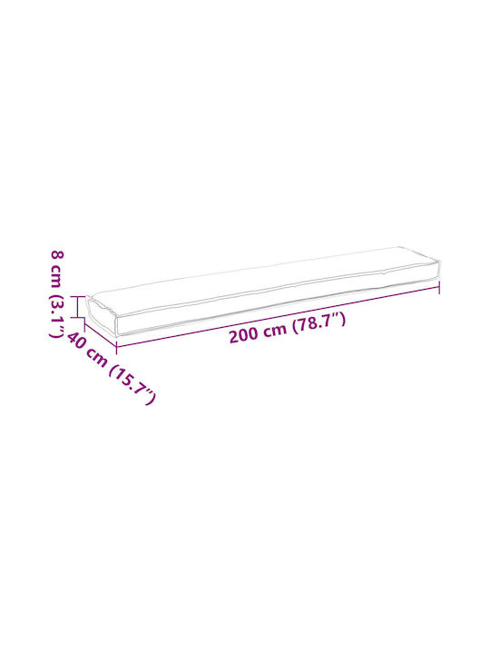 vidaXL Pernă De Canapea De Grădină Multicolor 40x200cm