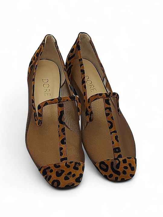 Pantofi cu toc Leopard