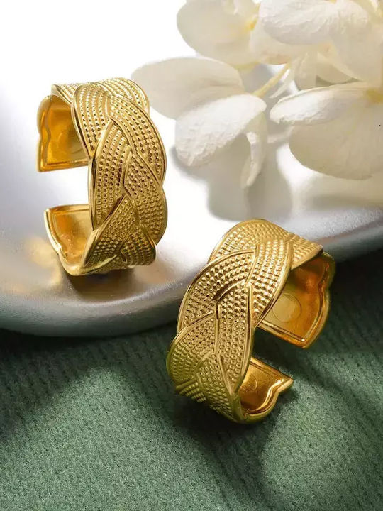 Set Rings made of Steel Gold Plated